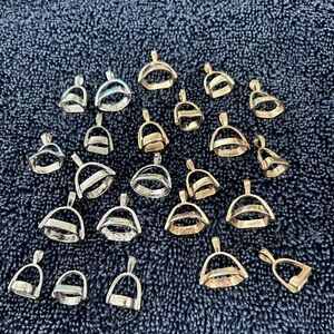 Selection of 23 Charm Pendant Hardware for Resin Gem Jewels Crafting